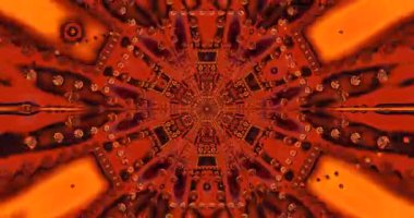 Bu video döngüsü sürekli değişen dinamik kırmızı tasarımları ve geometrik şekilleriyle büyüleyici bir tünel içeriyor ve ekran koruyucu bir deneyim yaratıyor..