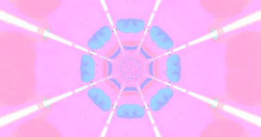 Akan desenler ve ışıl ışıl renklerle dolu büyüleyici bir tünel ortamı keşfedin. Bu pürüzsüz döngü ekran koruyucular veya rahatlatıcı arka planlar için rahatlatıcı bir atmosfer yaratıyor.