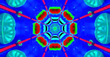 Kusursuz bir döngülü tünel videosu, enerji ve canlılık dolu, çarpıtma ve akış yapan dinamik ve renkli desenleri yakalar..