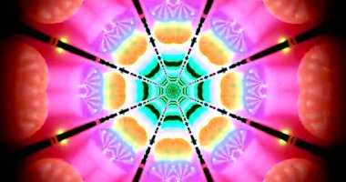 Bu büyüleyici video döngüsü canlı renkler ve akış şekilleriyle dolu bir tünel içeriyor. Kusursuz hareket, izleyicileri büyüleyen çekici bir görüntü yaratır..