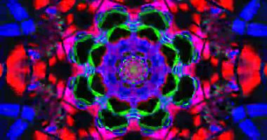 Canlı tünel video döngüsü büyüleyici bir renk ve şekil deseni sergiliyor, rahatlama veya arka plan keyfi için mükemmel bir hipnotik görsel görüntü yaratıyor..