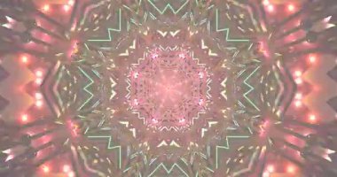 Karmaşık desenler arasındaki kusursuz döngü geçişleri gibi büyüleyici bir ışık ve renk tüneli deneyimleyin. Bu dijital ekran dinamik akışı ve enerjik tasarımı ile izleyicileri kendine çeker.