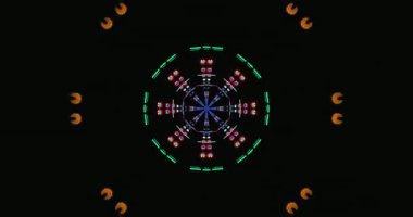 Bu görsel ekran dinamik renklerden oluşan bir tünel ve dönen ve değişen karmaşık desenler sunuyor. Kusursuz döngü izleyicileri cezbediyor, hareket ve derinlik konusunda derin bir deneyim yaratıyor..