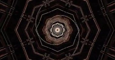 Tünel videosu vj döngüsü, ekran koruyucuları ve sanatsal gösterimler için büyüleyici bir görsel deneyim yaratarak, kusursuz bir tasarımda geometrik desenleri ayrıntılı olarak gösterir.