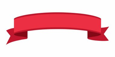 Beyaz zemin üzerinde kırmızı bir kurdele sergilenir, basit ama zarif bir görüntü oluşturur.