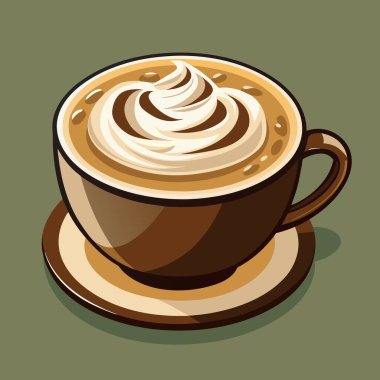 Bir fincan kremalı kapuçino, çay tabağında servis ediliyor. Kahve meraklıları için mükemmel. Zengin ve lezzetli bir içecek deneyimi arıyor.