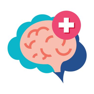 Üzerinde artı işareti olan bir beyin, muhtemelen yenilik, yaratıcılık veya pozitif düşünce gibi kavramları gösteren sembolik bir temsildir.