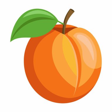 Doğal gıdaların ve taze ürünlerin güzelliğini gözler önüne seren canlı yeşil yapraklı olgun şeftalinin yakın plan görüntüsü.