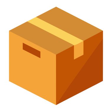 Karton bir kutunun basit bir grafik gösterimi, genellikle nakliye ve paketleme amacıyla kullanılır.