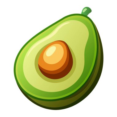 Taze bir avokadonun detaylı bir çizimi. Sağlıklı beslenmeye odaklanmış sağlıklı bir içerik için mükemmel.