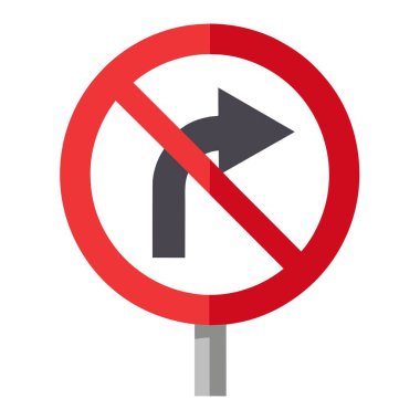 Kırmızı bir çember ve ok ile sola dönüş olmadığını gösteren bir trafik işareti. O konumda sola dönüşe izin verilmeyen sürücülerle iletişim kurmak için kullanılır.