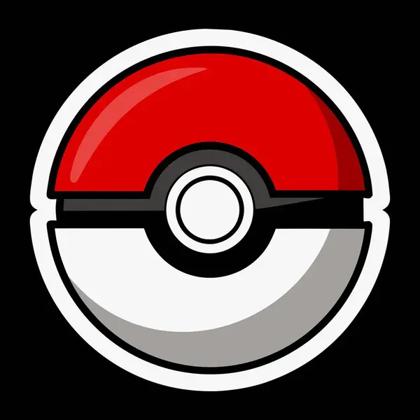 stock vector Highresolution image of the classic Pokeball icon from the popular Pokmon series