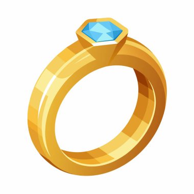 Altın yüzük merkezinde çarpıcı mavi bir taş barındırıyor ve onu güzel bir vücut mücevheri haline getiriyor. Mücevher, metal ayarı tamamlamak için biraz elektrik mavisi ekler.