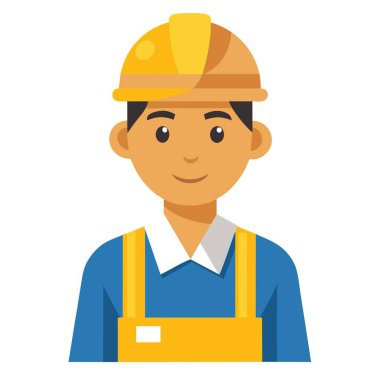 Sakallı adam, tulum ve şapka giymiş, iş kıyafetini sergiliyor.