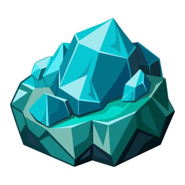 Yaratıcı sanat ve zanaatın somutlaştırıcı unsurları olan el değmemiş beyaz bir zemin üzerine dizilmiş mavi kristallerden oluşan bir geometrik kompozisyon.