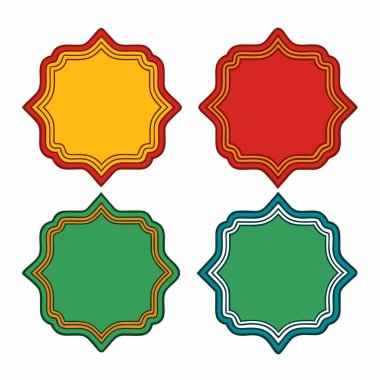 Beyaz arka planda parlak gölgeli dört renkli yıldız şekilli çerçeve. Anahtar sözcükler Kırmızı, Tekerlek, Simetri, Düzen, Çember, Çim, Elektrik mavisi, Döşeme, Otomotiv Tekerlek Sistemi, Yaratıcı Sanatlar