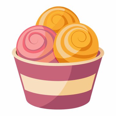 Lezzetli bir dondurma servisinde üç farklı ve lezzetli aromayla böbürlen.