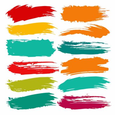 Düz beyaz bir zemin üzerinde parlak gök mavisi fırça darbelerinden oluşan bir koleksiyon, sanatsal bir görüntü sergiliyor.