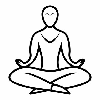 Siyah ve beyaz çizimde bir nilüfer pozisyonunda bir kişi tasvir edilir, kafa, el, saç stili, kol, kaş, omuz ve göz gibi detaylara odaklanır.