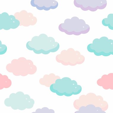 Resim, beyaz bir zemin üzerine kurulmuş renksiz bulutların kusursuz bir modelini içeriyor, bu da onu doğa ve gökyüzü ile ilgili tekstil ve diğer sanatsal ürünlerde kullanılmaya elverişli kılıyor.