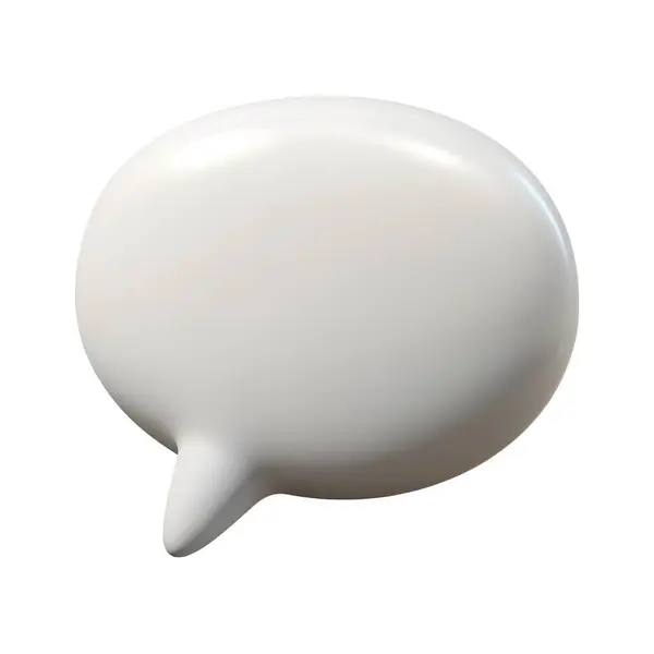 Görüntü, beyaz bir arkaplan üzerine kurulmuş, minimalist bir tasarım sunan ve basitliği vurgulayan beyaz bir konuşma baloncuğu tasvir ediyor.