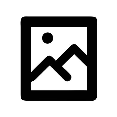 Kare çerçevede bir dağın resmi geometrik bir ortamda güzelliği yakalar, simetri ve denge temalarıyla yankılanır.