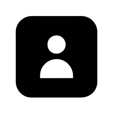 Resimde bir kare içinde siyah beyaz bir kişinin simgesi.