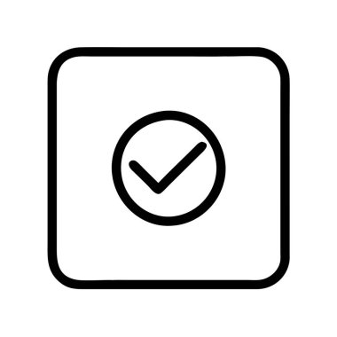 Bir karedeki işaretin simgesi siyah ve beyazdır, basit bir sembol tasvir edilir.