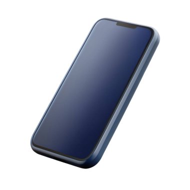 Mavi bir cep telefonu beyaz bir masada dinleniyor. Cihaz taşınabilir bir iletişim aracıdır, akıllı telefon olarak da bilinir, telefon ve iletişim amacıyla kullanılır.