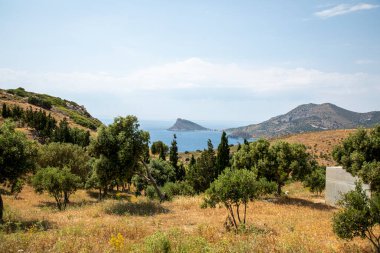 Ağaçların arasından deniz manzarası çok güzel. Knidos Veri, Türkiye