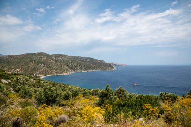 Deniz kıyısının güzel manzarası