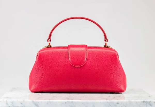 Sac Luxe Pour Femme Sac Main Luxe Cuir Rouge Sur — Photo