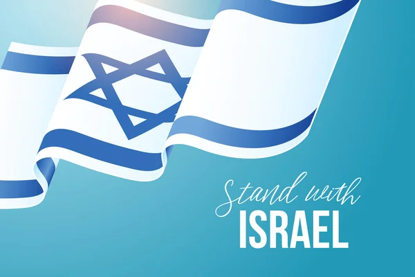 Flaga Izraela Gwiazdą Dawida Odizolowana Niebieskim Tle Szablon Sztandaru Ilustracja Ilustracje Stockowe bez tantiem