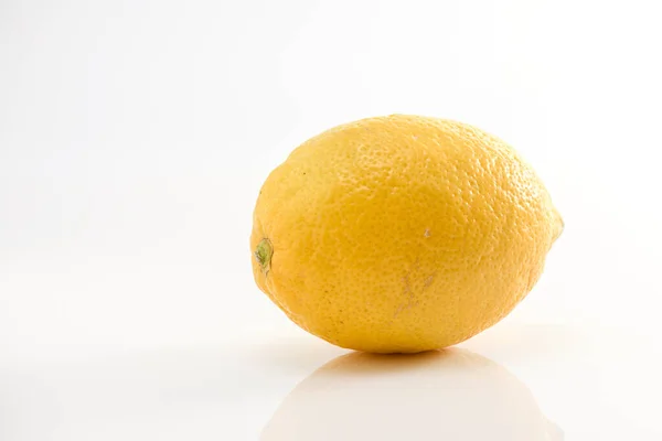 Close Whole Fresh Lemon White Background — Stock Photo, Image