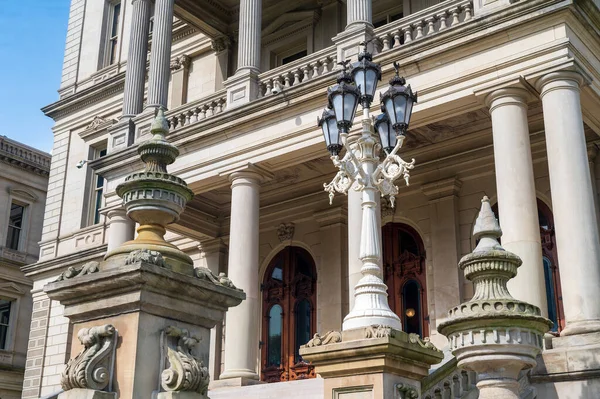 Lansing May 2023 Main Entrance Michigan Capitol Building Ornate Masonry — Stock Photo, Image