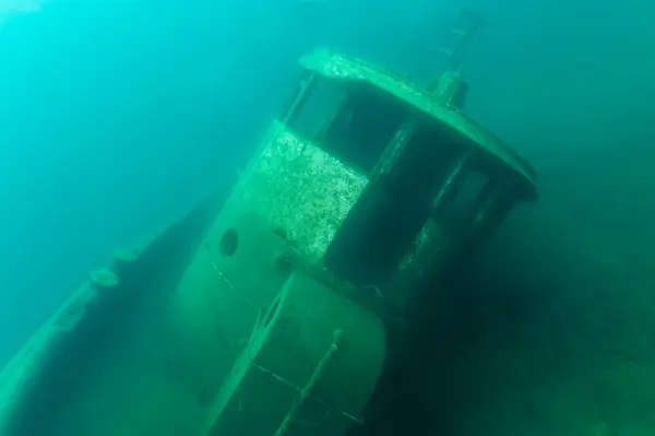 Pilot House Selvic Shipwreck Found Murray Bay Grand Island Munising — Stock Photo, Image
