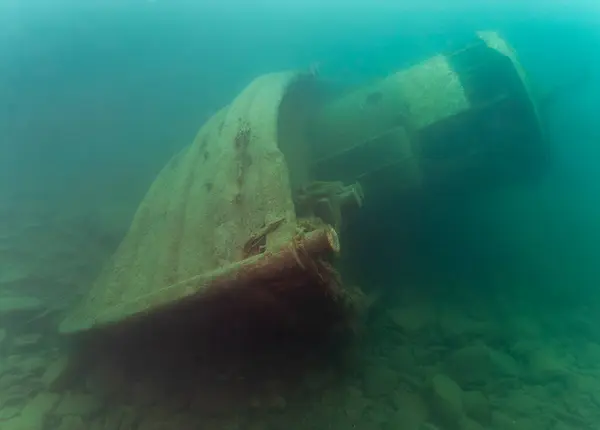 Bow Selvic Shipwreck Found Murray Bay Grand Island Munising High — Stock Photo, Image
