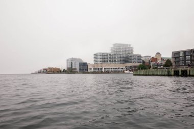 Halifax, NS, Kanada - 23 Haziran 2024: Modern Coastal Cityscape with Copy-Space. Yüksek kalite fotoğraf