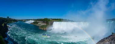 Niagara Şelalesi Kanada - 23 Haziran 2024 Niagara Şelalesi Panoramik Manzarası. Yüksek kalite fotoğraf