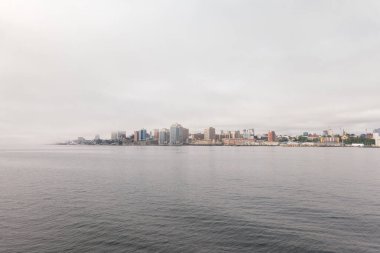 Halifax, NS, Kanada - 23 Haziran 2024: Şehir Binalarının Waterfront Manzarası. Yüksek kalite fotoğraf