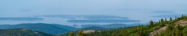 Cadillac Dağı Acadia Ulusal Parkı 'ndan panoramik manzara. Yüksek kalite fotoğraf
