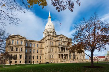 Michigan Capitol Binası yıkılıyor. Yüksek kalite fotoğraf