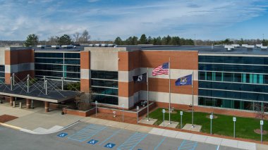 Dimondale, MI - 6 Nisan 2025: Amerikan, POW-MIA ve Michigan Eyaleti Operasyon Merkezi. Yüksek kalite fotoğraf