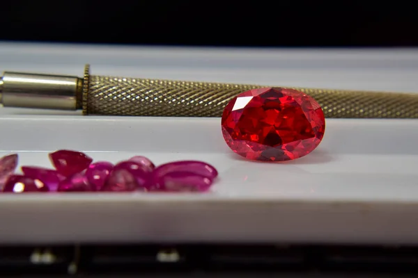 Rubilby Mücevherleri Yakut Kırmızı Mücevher Yakut Mücevherler — Stok fotoğraf