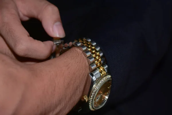 Zegarki Rolex Drogie Luksusowe Zegarki Rękę Zdjęcie Zrobione Grudnia 2022 — Zdjęcie stockowe