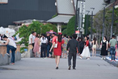 Pattaya Bali Hai Pier yolcu gemisi 5 Ocak 2024 'te Pattaya, Tayland' da yakalandı..