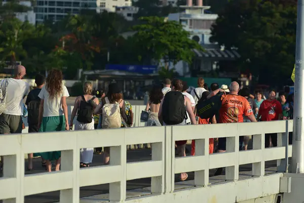 stock image Pattaya Bali Hai Pier Passenger boat carrying tourists, captured on January 5, 2024 in Pattaya, Thailand.