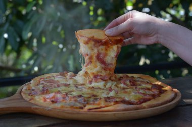 Pizza, peynir, pepperoni, lezzet, dilim, yemek, italyan, domates, tecrit, yemek, yemek, fırın, aperatif, kabuk, mozzarella, beyaz, et, biber, öğle yemeği, gurme, jambon, salam, restoran, hamur, fast