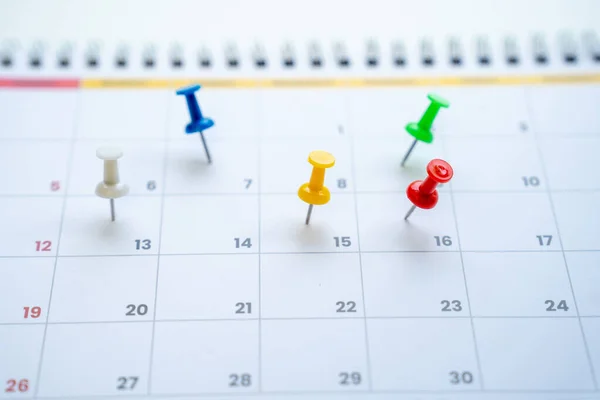 Appointments marked on calendar