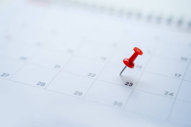 Ayın 23 'ünde toplantı ya da tatil için kırmızı düğme..